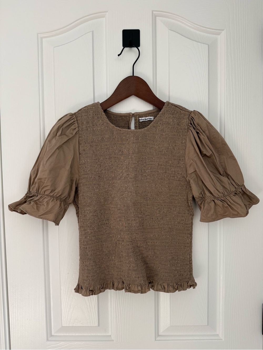 Reformation Organic Cotton Puff Sleeve Top